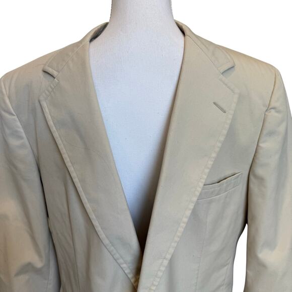 Vintage Gokeys Men's Blazer Size ? Tan Washable Classic Pockets Made in USA - Picture 2 of 12